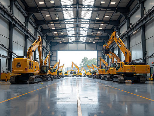 建筑工程机械产品设计，大型机械设备，坚固结构，施工现场环境