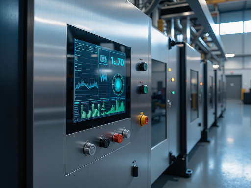 工业电子设备产品设计，现代化控制面板，LED指示灯，专业实验室环境